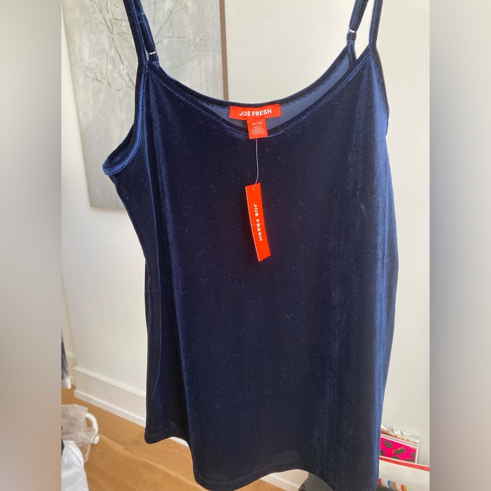 Joe Fresh Women's Dark Blue Velvet Camisole